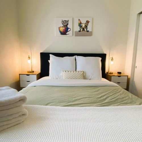 Cozy 100% cotton linens for a blissful night of sleep.