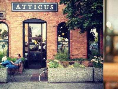 Enjoy flavors fcrom local roasters at Atticus coffee house.