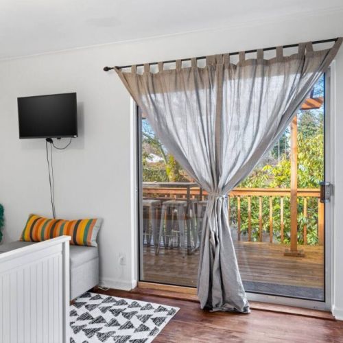 Our Trundle Bedroom provides a multi-purpose room as a daybed with a TV and additional sleeping with a pullout twin bed.