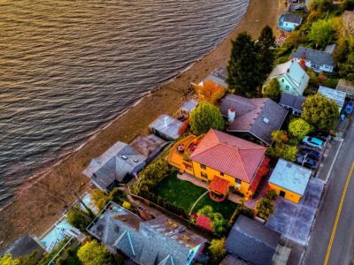 Glimpse of paradise from above. An awe-inspiring aerial view showcases the harmonious union of land and sea.